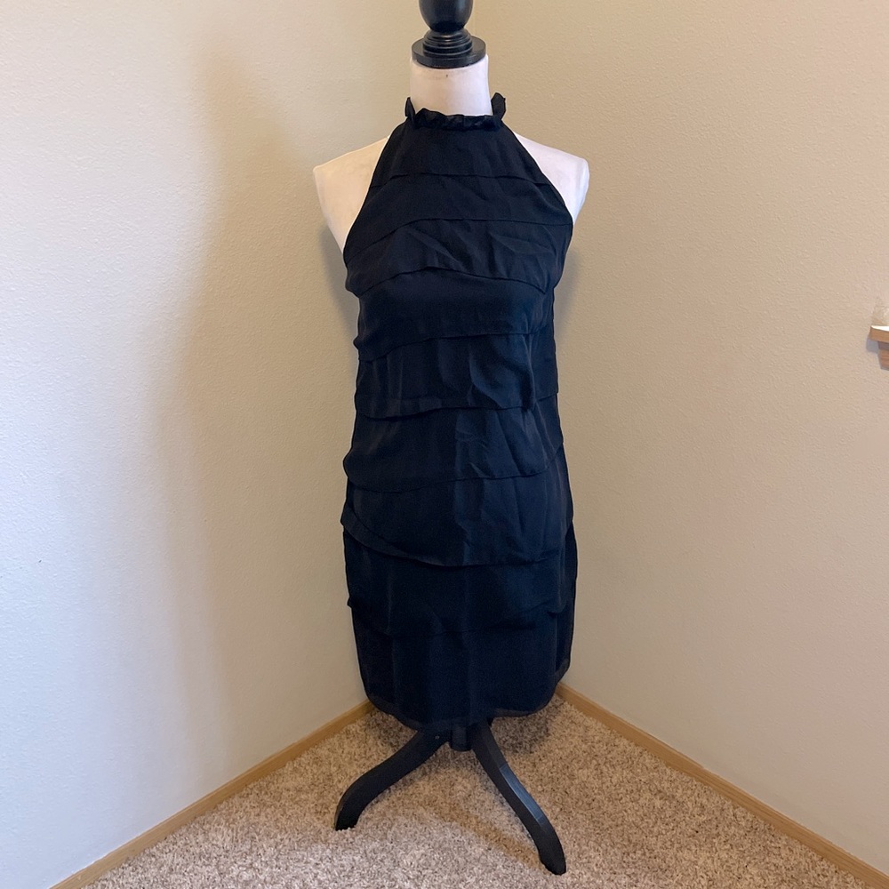 Vince Black Ruffle Dress